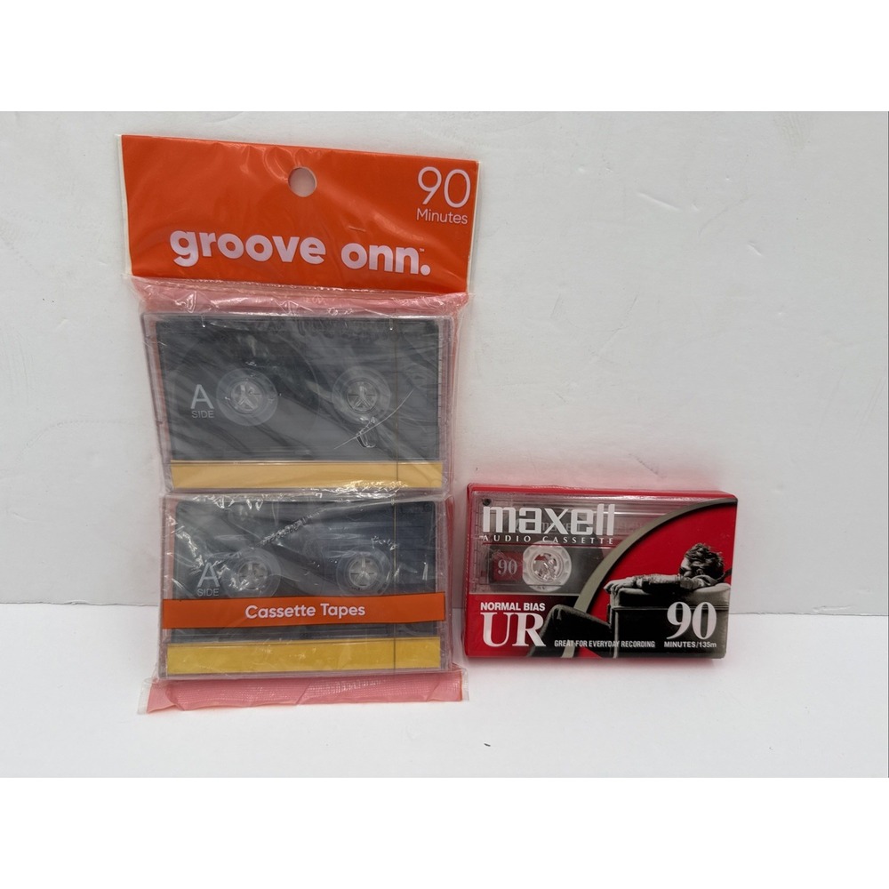 Groove‎ onn 90 Min.2 Maxwell 1 Pack Cassette Tape New